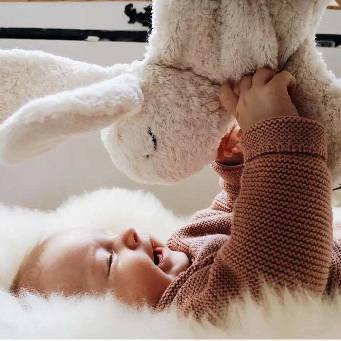 Doudou bouillotte en coton bio & laine Senger Naturwelt - Lapin