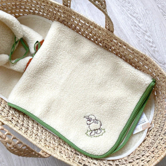 Doudou mouton avec couverture en laine Sassoupi