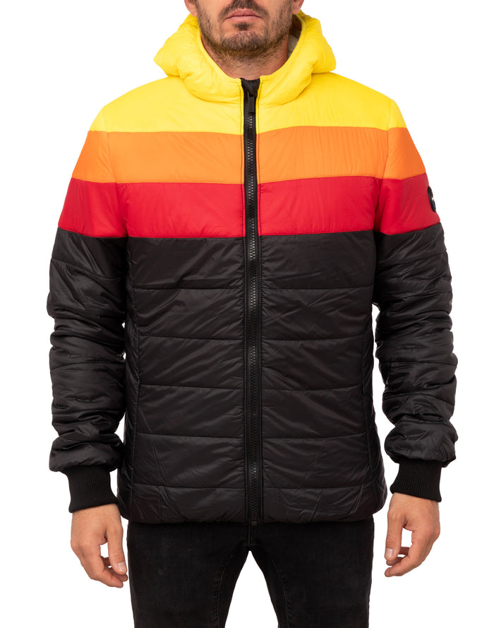 doudoune capuche blkrainbow PULLIN en nylon