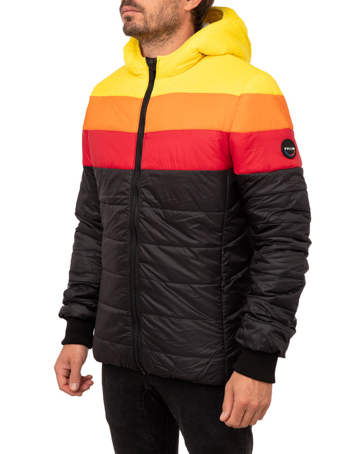 doudoune capuche blkrainbow PULLIN en nylon