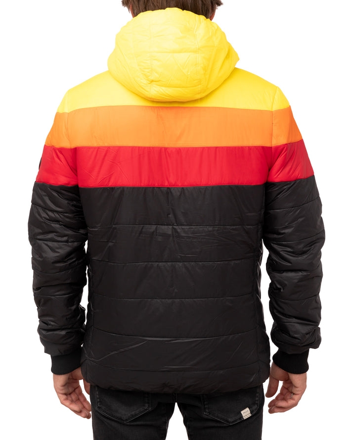 doudoune capuche blkrainbow PULLIN en nylon