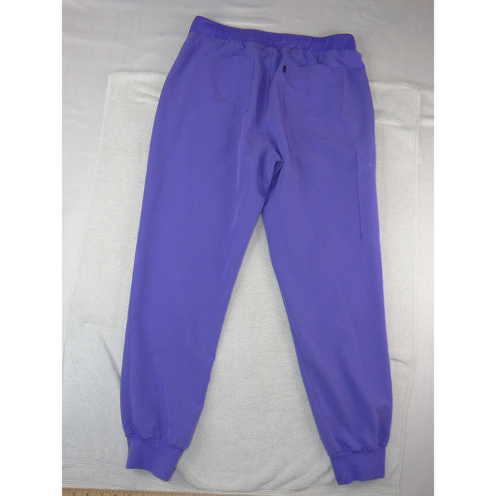 Dr. Woof Purple Jogger Scrub Pants Mens Large Medical Nursing Cargo Stretch 34171