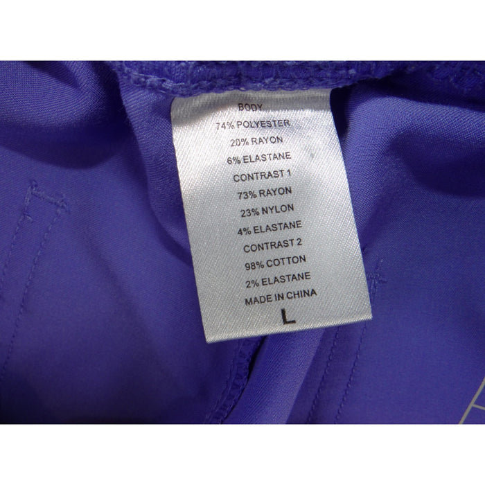 Dr. Woof Purple Jogger Scrub Pants Mens Large Medical Nursing Cargo Stretch 34175