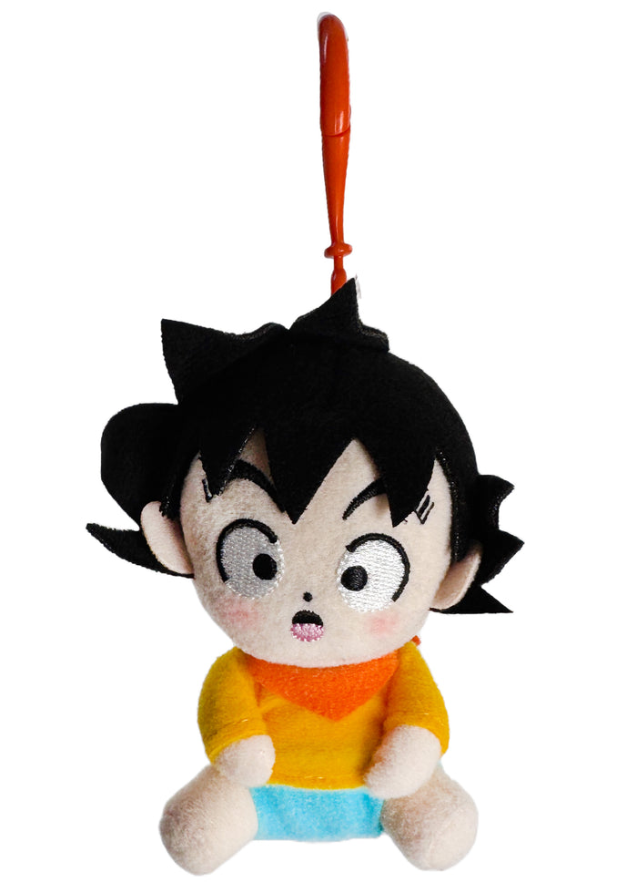 Bandai Dragon Ball Daima Baby Goten Plush Mascot Keychain in multicolor with chibi Baby Goten plush design and keychain clip — front view