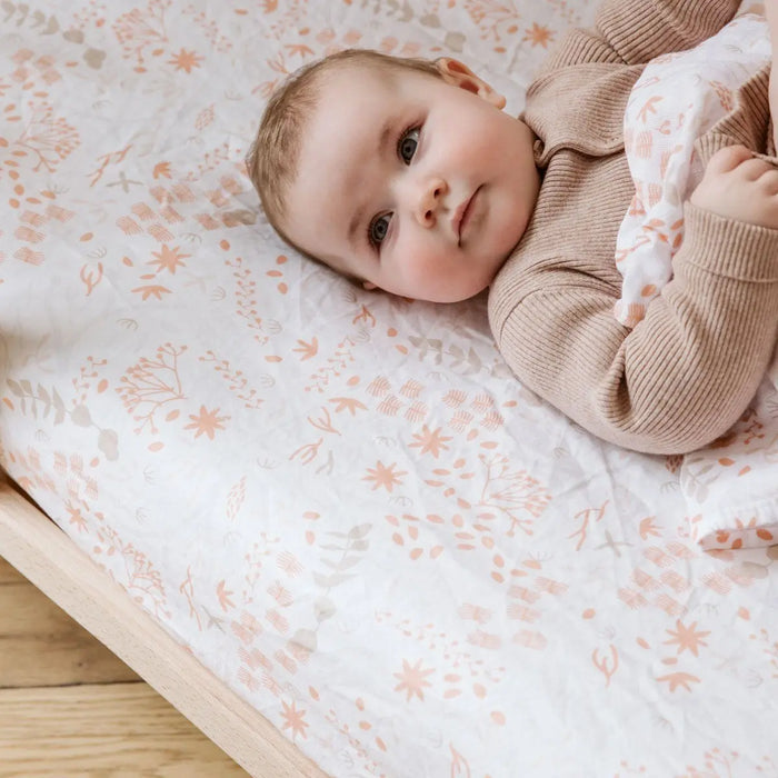 Drap-housse pour lit bébé en coton bio  Kadolis - Yukari Douceur