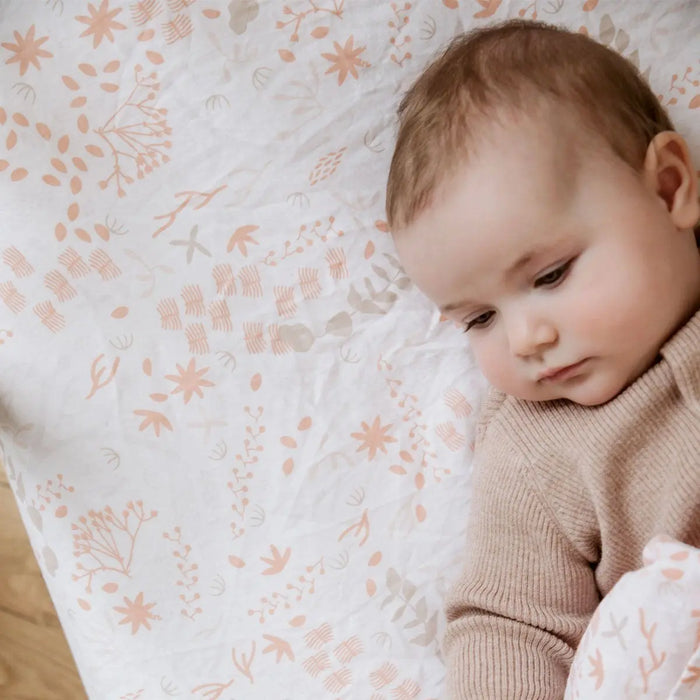 Drap-housse pour lit bébé en coton bio  Kadolis - Yukari Douceur