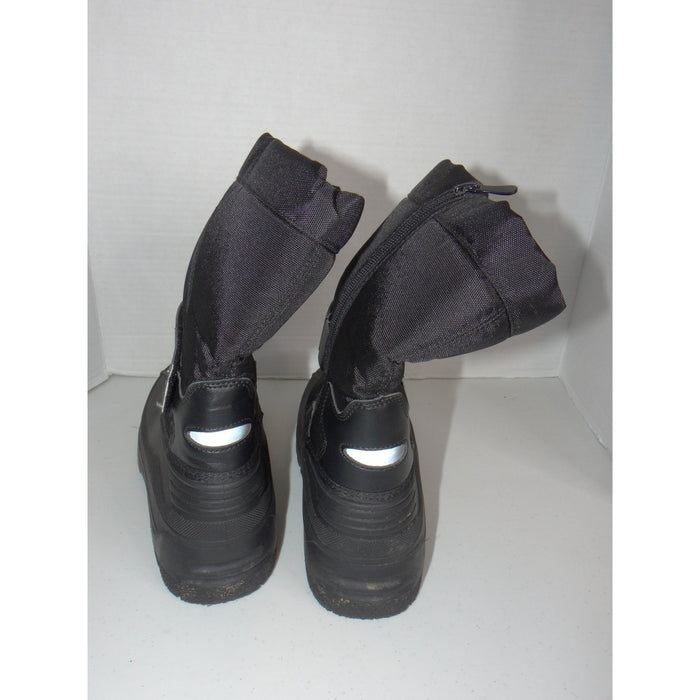Dream Pairs Kids Black Insulated Waterproof Snow Boots Faux Fur Lined Size 36