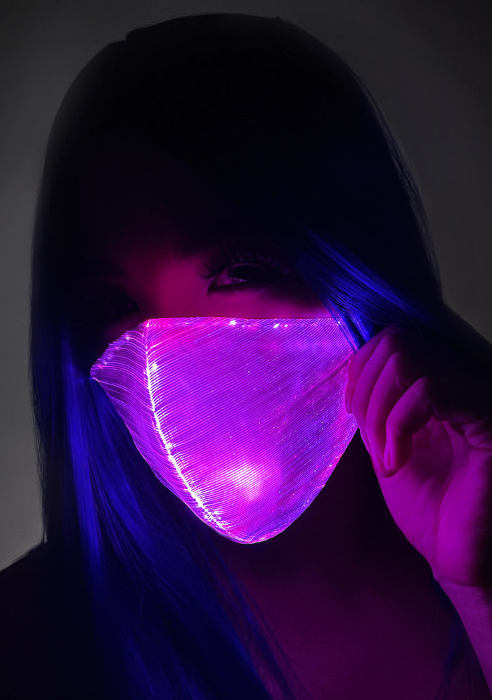 LASR Dream Tek Fiber Optic Light Up Face Mask — front view