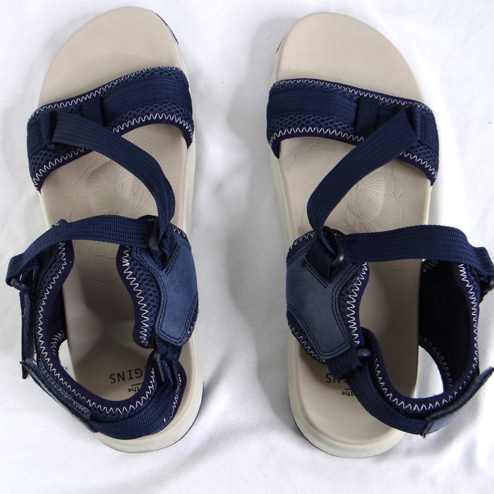 Earth Origins Vivvy Mens Navy Blue Sport Sandals Adjustable Straps Size 116