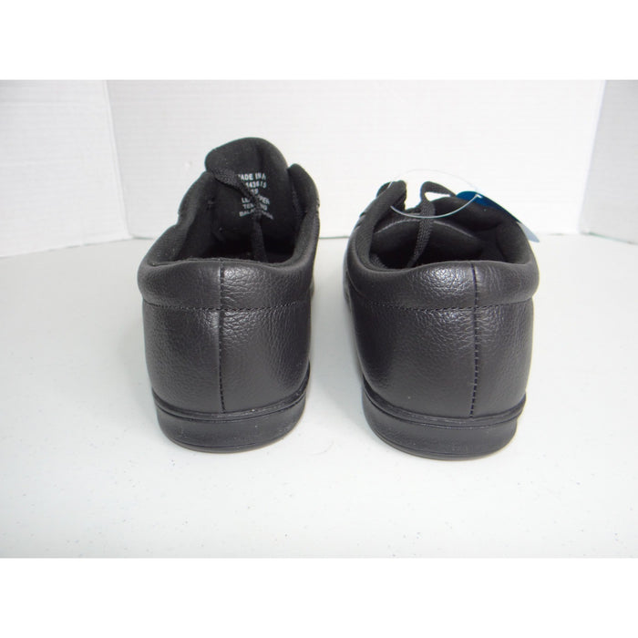 Easy Spirit ESAPI Womens 9 B Black Leather Walking Shoes Sneakers 1436 03151