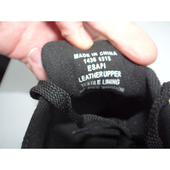 Easy Spirit ESAPI Womens 9 B Black Leather Walking Shoes Sneakers 1436 03153