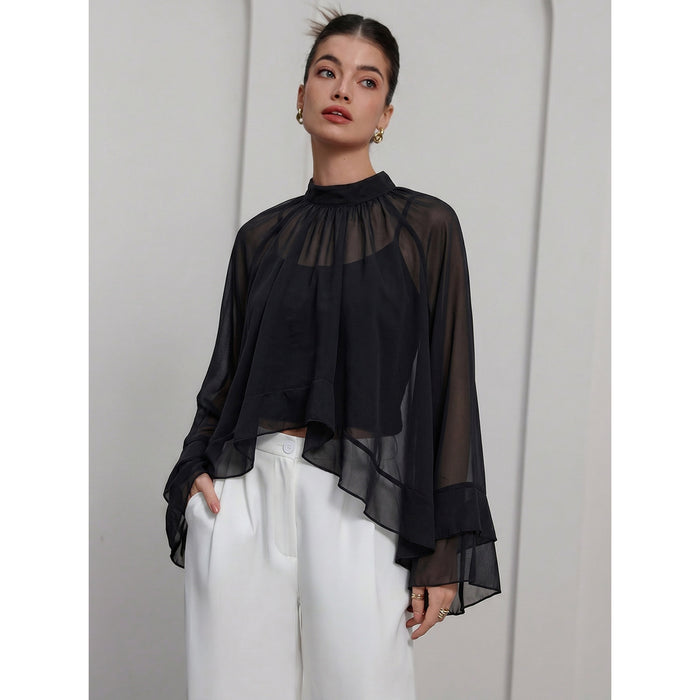 Ebony Sheer Top - Black