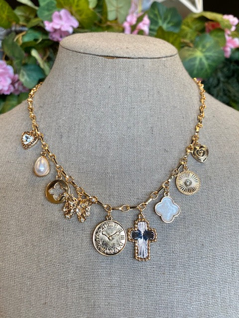Eclectic Vintage Charm Necklace