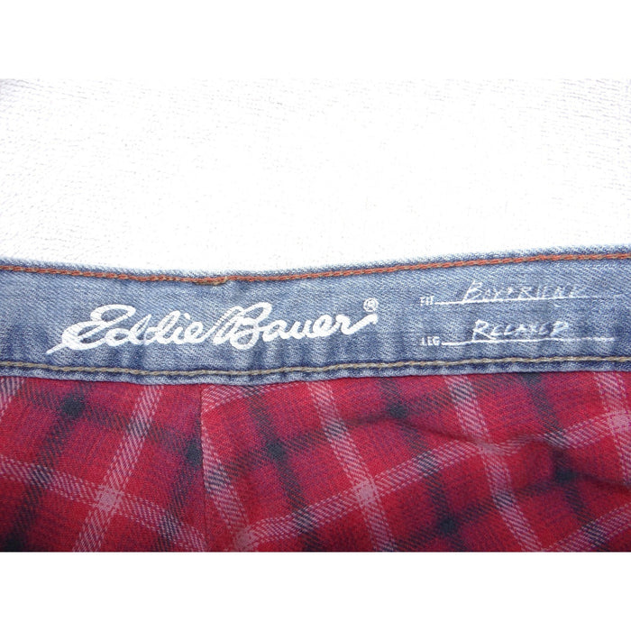 Eddie Bauer Womens P8 Light Wash Flannel Lined Boyfriend Relaxed Jeans1