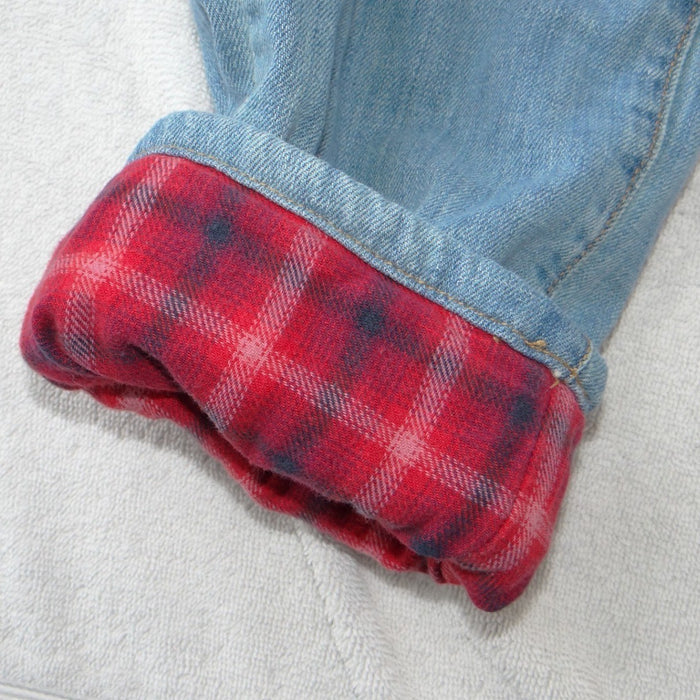 Eddie Bauer Womens P8 Light Wash Flannel Lined Boyfriend Relaxed Jeans5