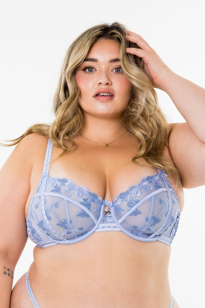 LILUNDERWEAR Elara Balconnet Bleu Bébé - balconnet détail