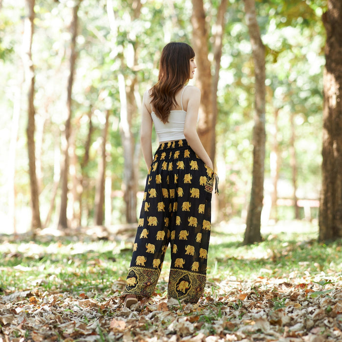 Elephant Big Gold Harem Pants - Lannaclothesdesign Shop
