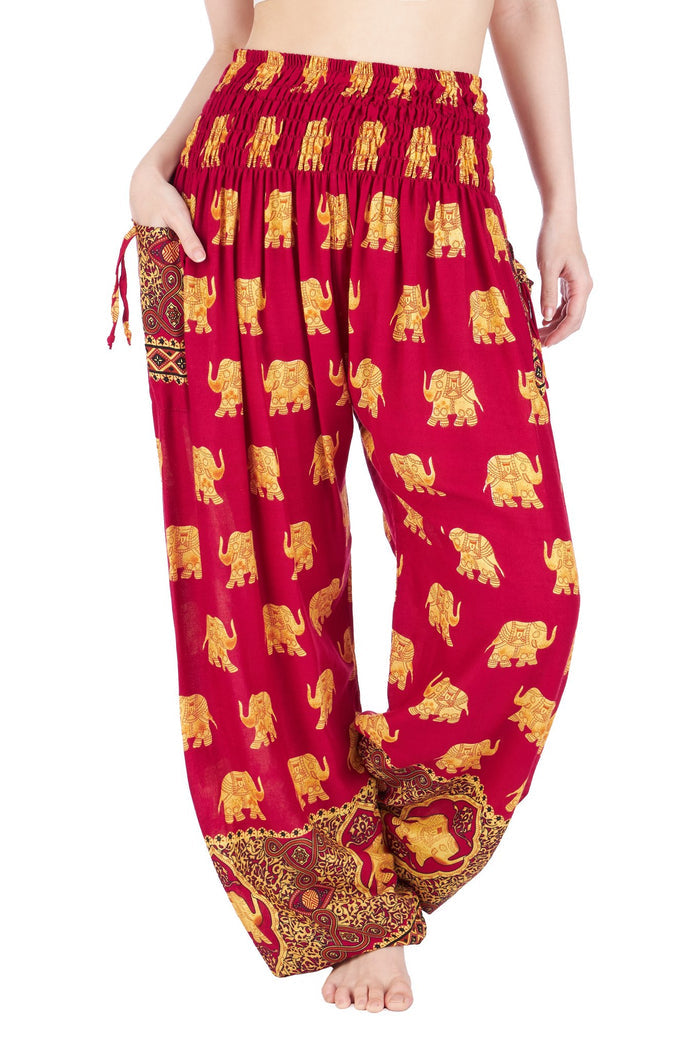 Elephant Big Gold Harem Pants - Lannaclothesdesign Shop