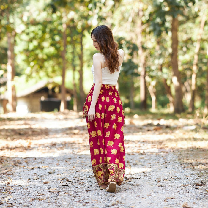 Elephant Big Gold Harem Pants - Lannaclothesdesign Shop