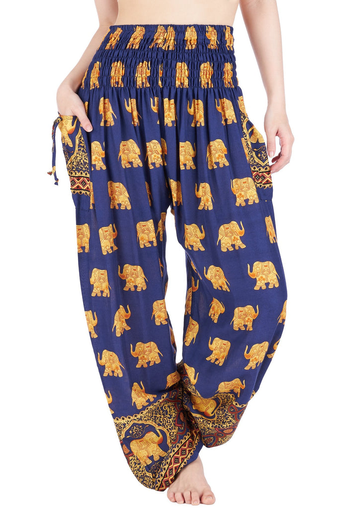 Elephant Big Gold Harem Pants - Lannaclothesdesign Shop
