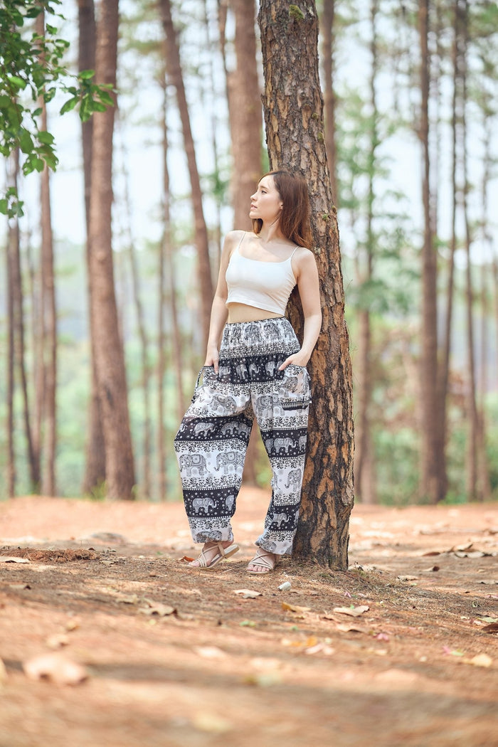 Elephant Forest Harem Pants - Lannaclothesdesign Shop