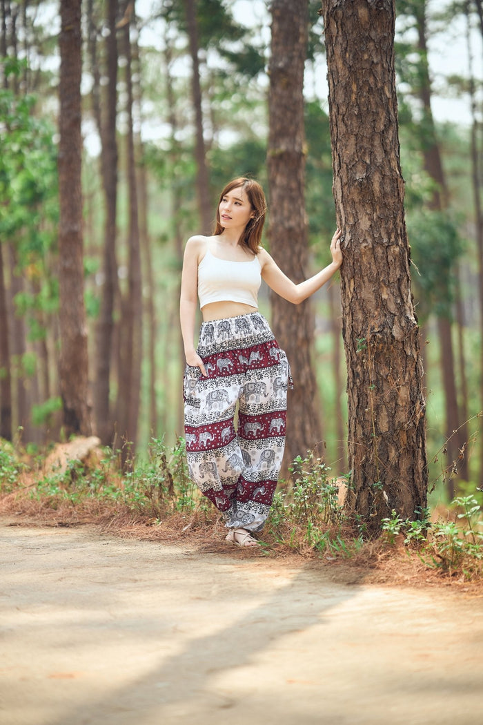 Elephant Forest Harem Pants - Lannaclothesdesign Shop