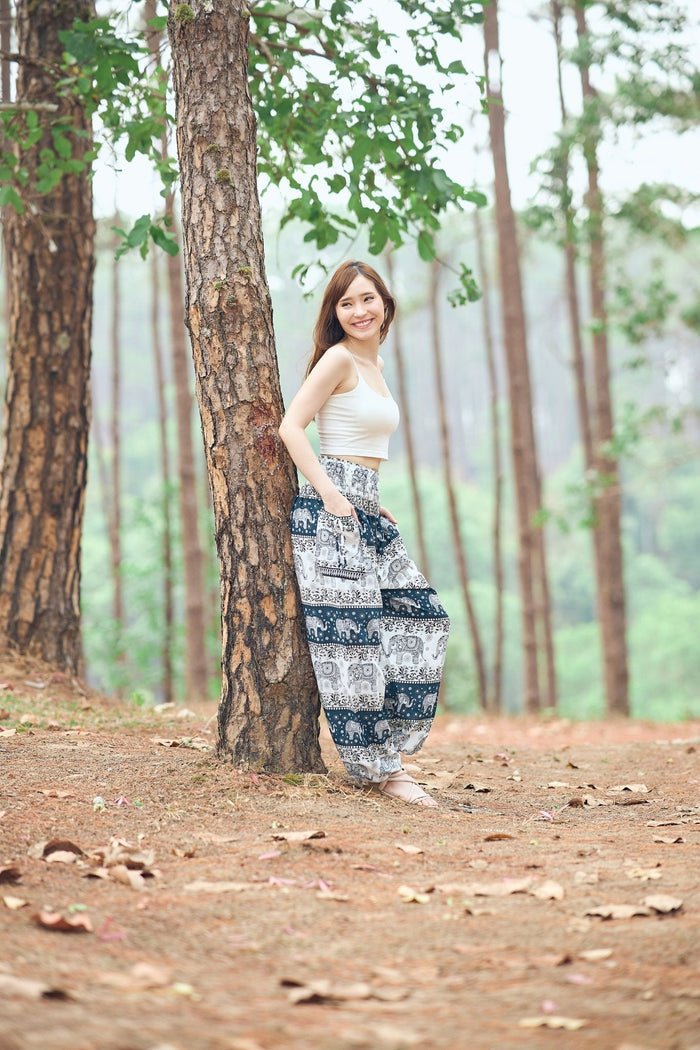 Elephant Forest Harem Pants - Lannaclothesdesign Shop