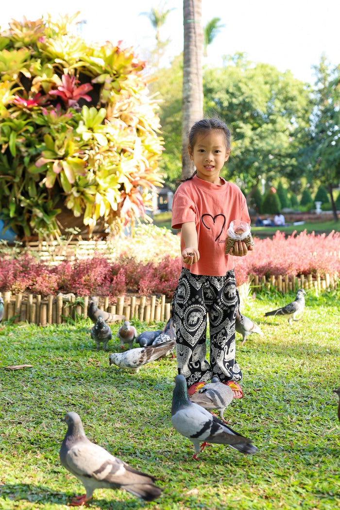 ELEPHANT KIDS HAREM PANTS - Black - Lannaclothesdesign Shop