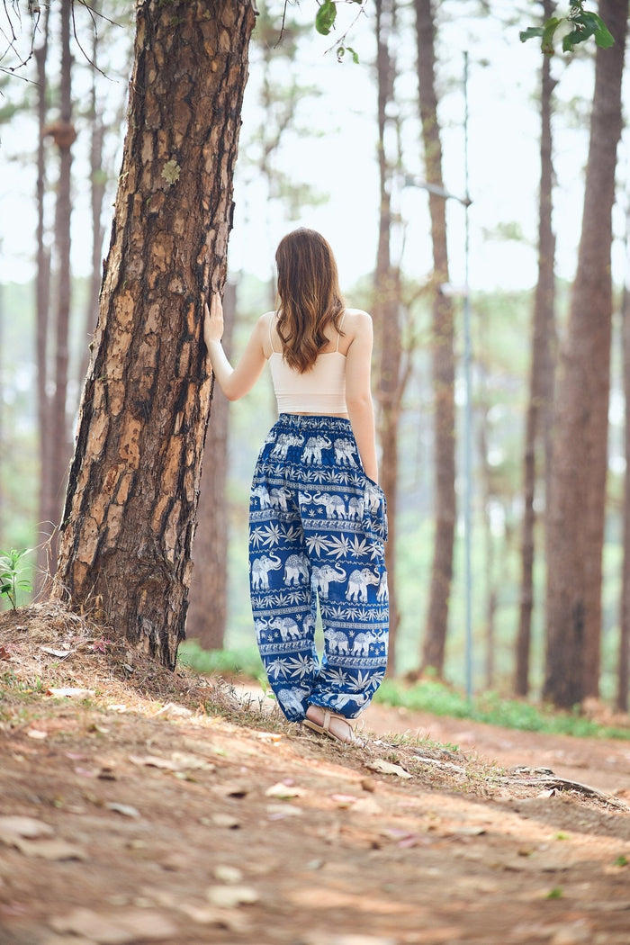 Elephant Leaf Harem Pants - Lannaclothesdesign Shop