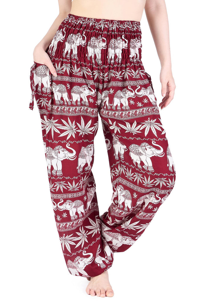 Elephant Leaf Harem Pants - Lannaclothesdesign Shop