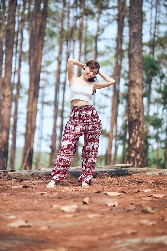 Elephant Leaf Harem Pants - Lannaclothesdesign Shop