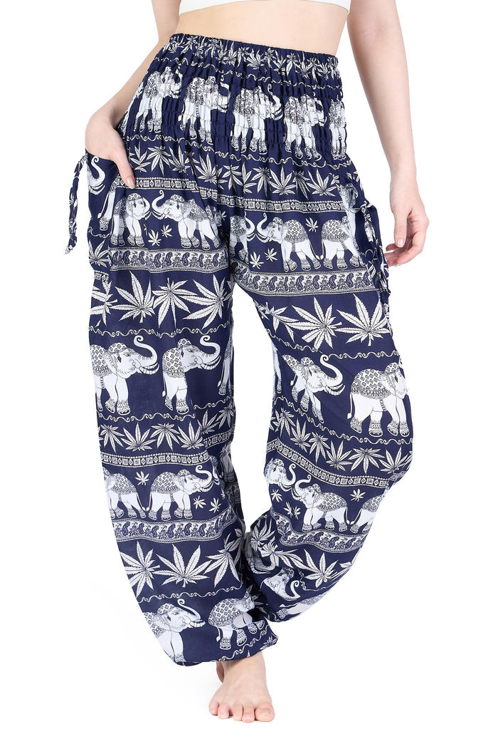 Elephant Leaf Harem Pants - Lannaclothesdesign Shop