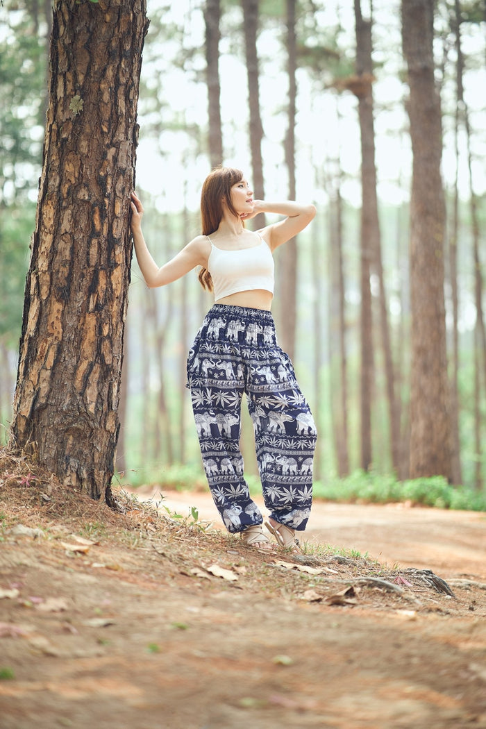 Elephant Leaf Harem Pants - Lannaclothesdesign Shop
