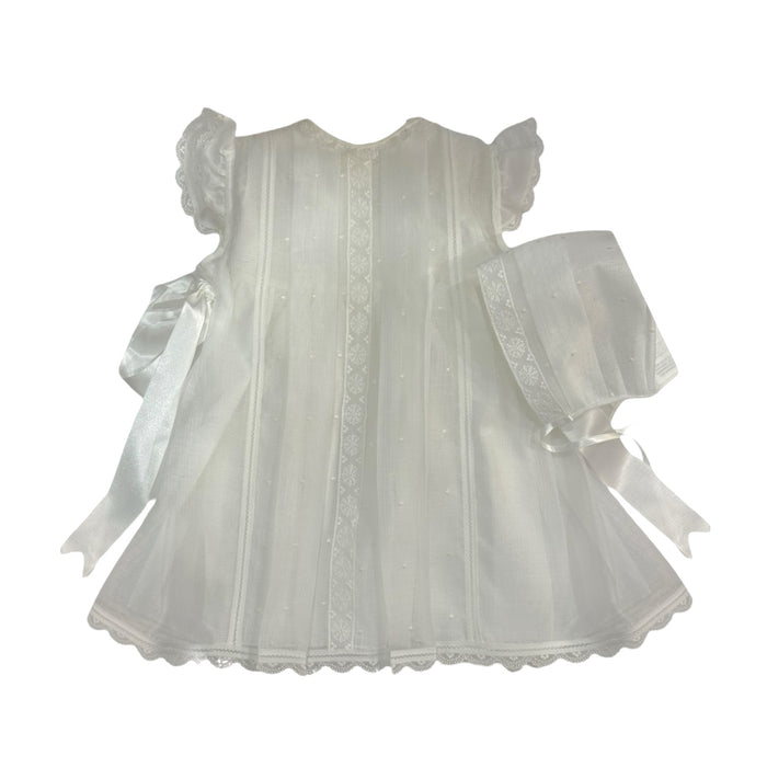 Elizabeth Luxe White Dress (no bonnet)