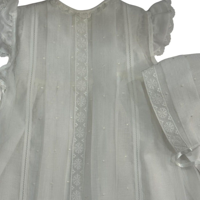 Elizabeth Luxe White Dress (no bonnet)