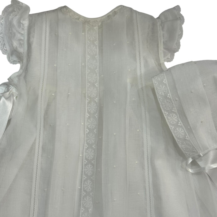 Elizabeth Luxe White Dress (no bonnet)