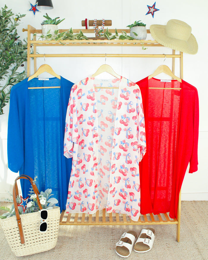 Ellie Cover-Up Kimono - Blue