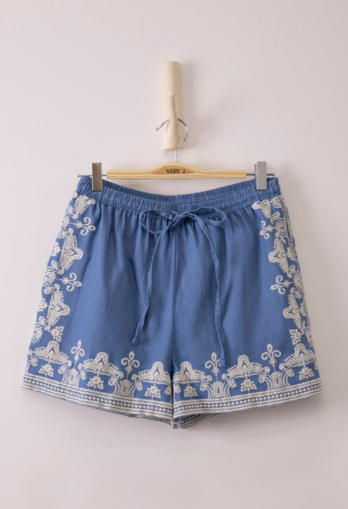Embroidered shorts