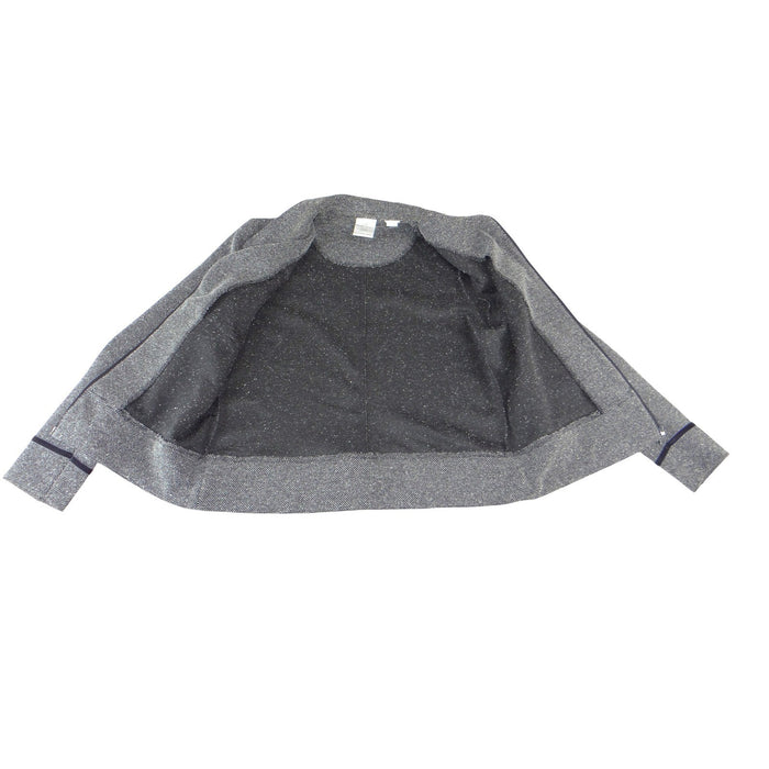Emma James Petite Grey Textured Zip Up Jacket Liz Claiborne Size P1