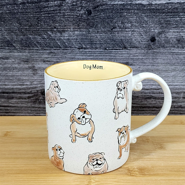 English Bulldog Coffee Mug Ceramic Dog Mom Tea Cup Bully Breed Blue Sky 21oz