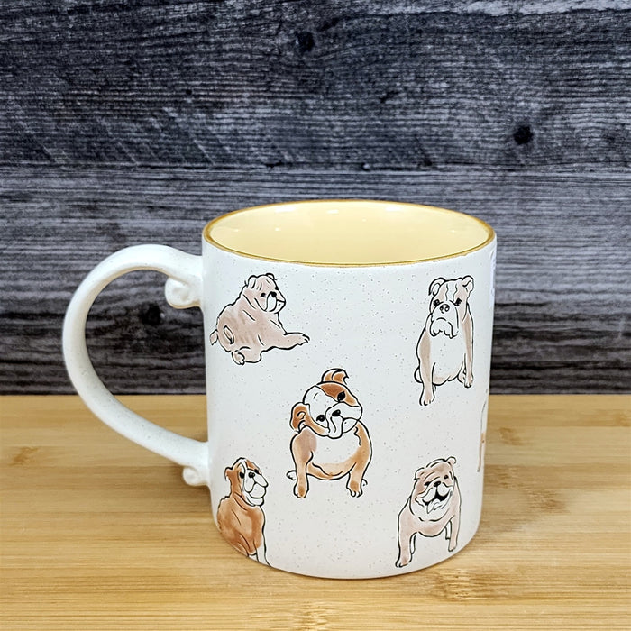 English Bulldog Coffee Mug Ceramic Dog Mom Tea Cup Bully Breed Blue Sky 21oz