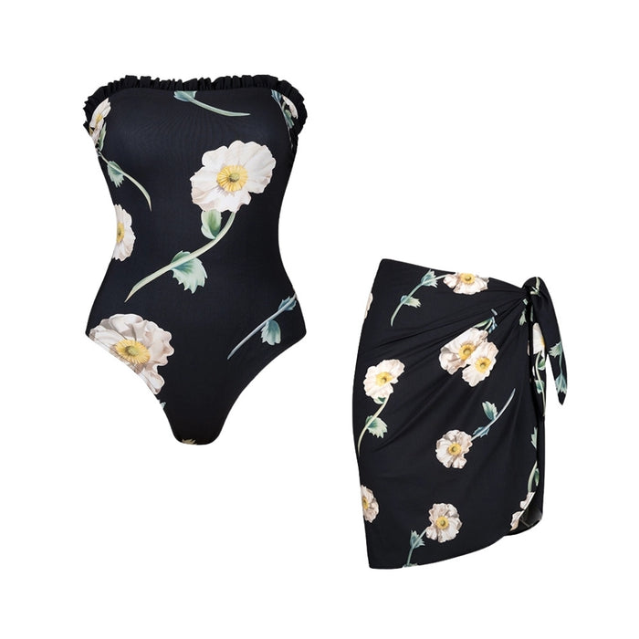Enigma Tube Swimsuit Set - Black