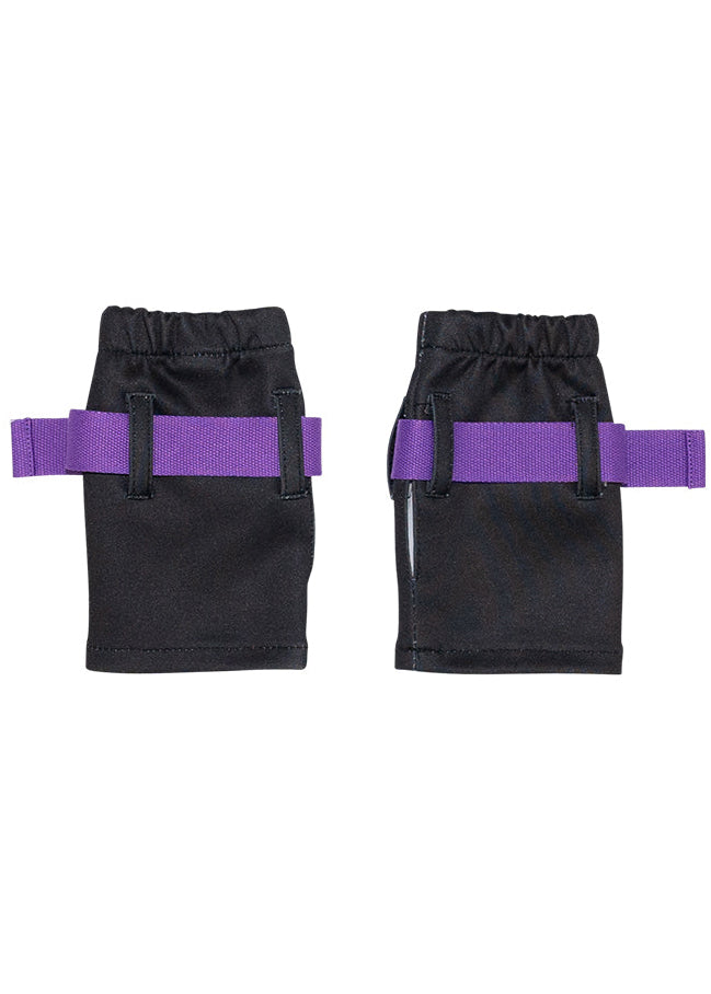 ACDC Rag Error Code Cyberpunk Tech Black Purple Arm Warmer — back view