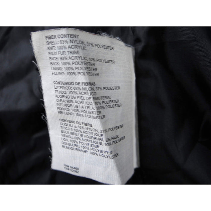 Esprit Black Faux Fur Trim Hooded Belted Winter Jacket Coat Women Size L3