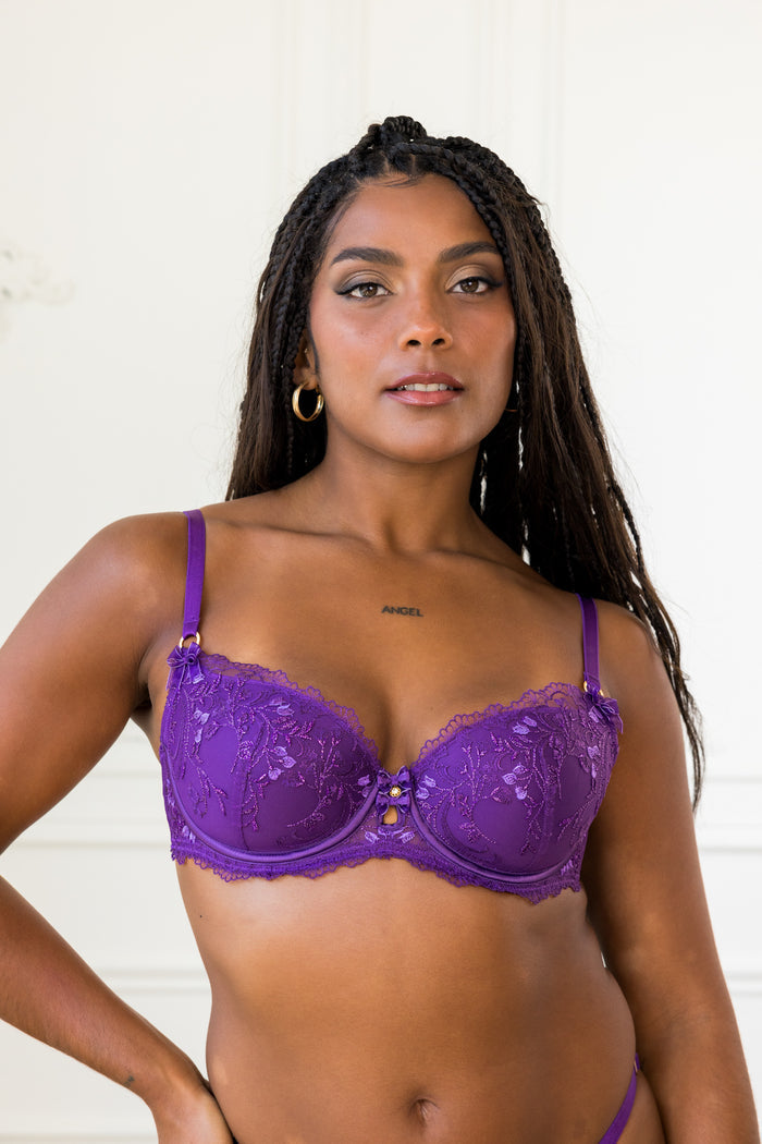LILUNDERWEAR Essence Balconnet Mauve - balconnet détail
