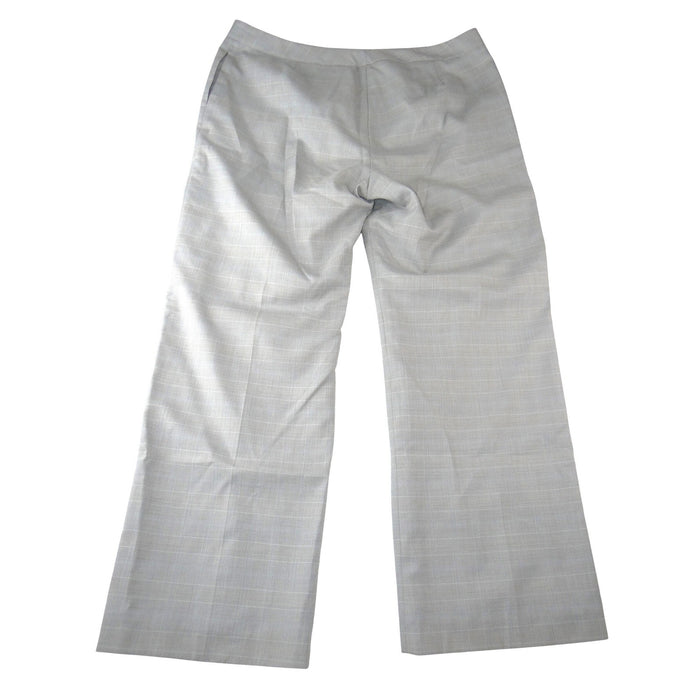 Evan Picone Grey Plaid Dress Pants Womens 18 Straight Leg Professional Workwear0