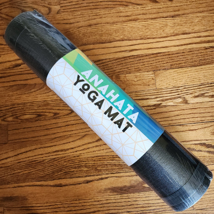 Exercise Yoga Mat Black Non Slip At 72" X 24" X 6Mm Thickness & Carrying Strap