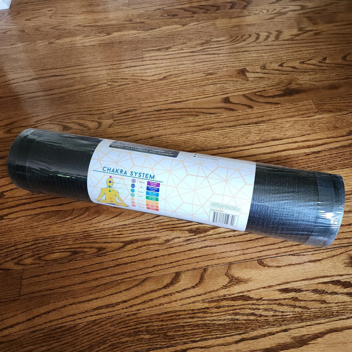 Exercise Yoga Mat Black Non Slip At 72" X 24" X 6Mm Thickness & Carrying Strap