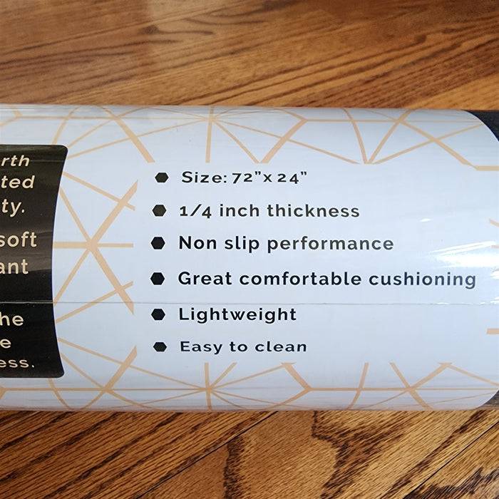 Exercise Yoga Mat Black Non Slip At 72" X 24" X 6Mm Thickness & Carrying Strap