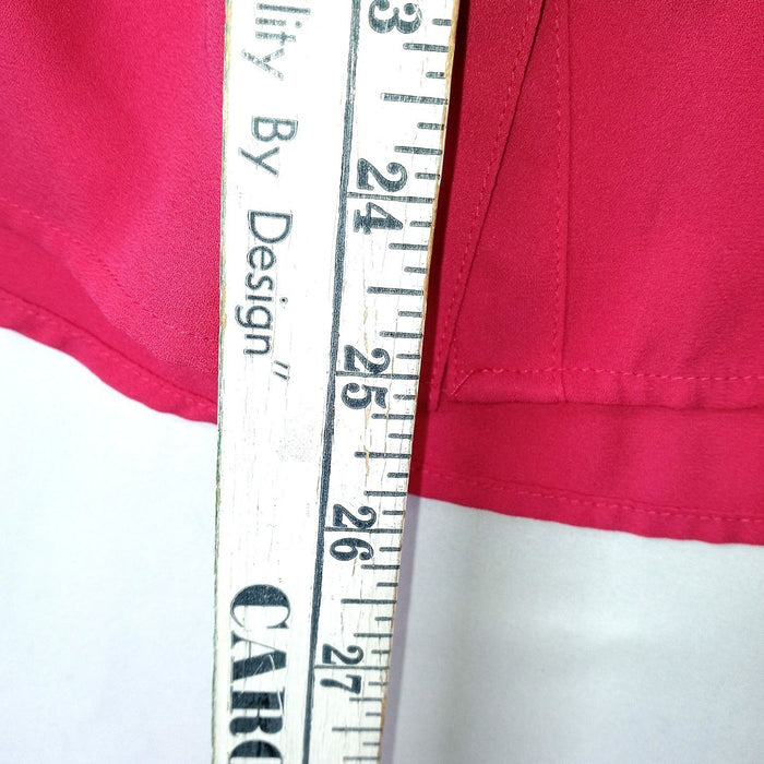 Express Pink Long Sleeve Collared Button Up Shirt Womens Size S6
